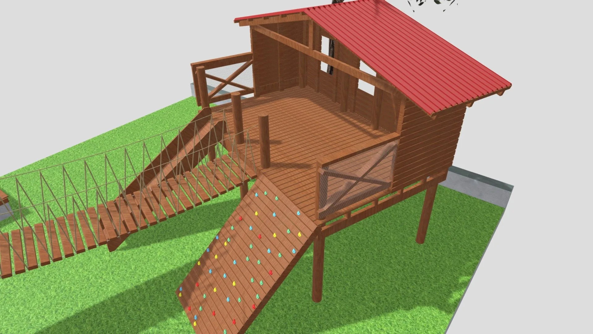 Playground em Madeira 3D